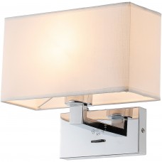 Απλίκα Τοίχου 1xE27 230V Χρώμιο Υφασμάτινο Καπέλο ROSA